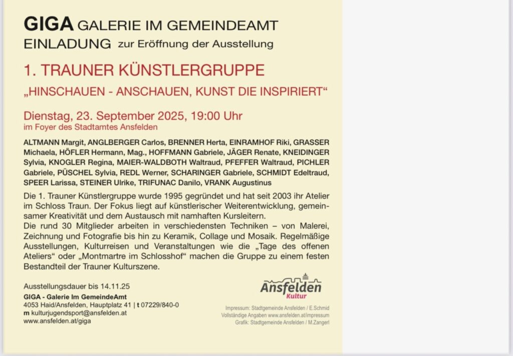 GIGA Gemeinschaftsausstellung 1. Trauner Künstlergruppe